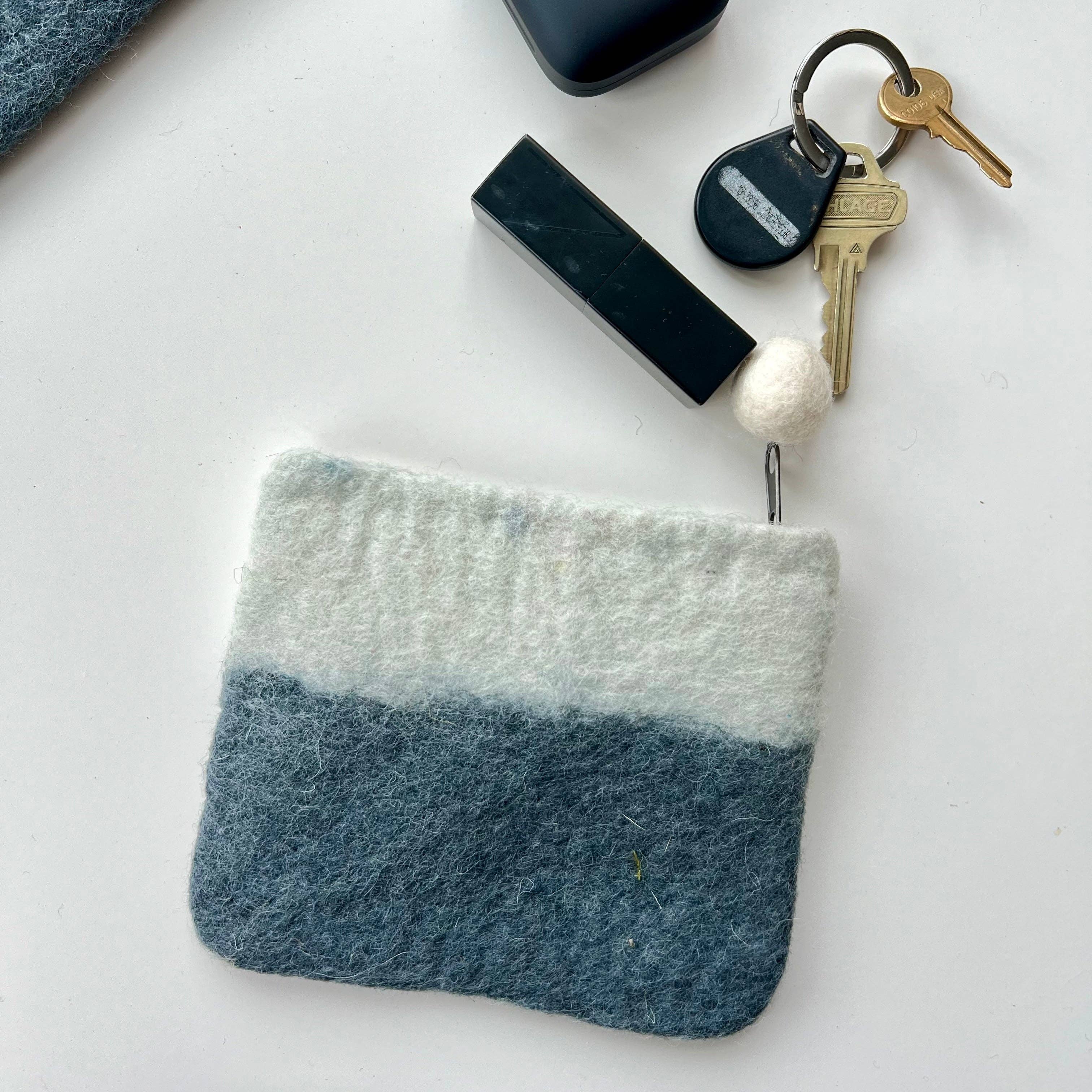 Zora Botanica - Wholesale Coin Purse - Women's - Color Block Wool Felt Coin Purse4