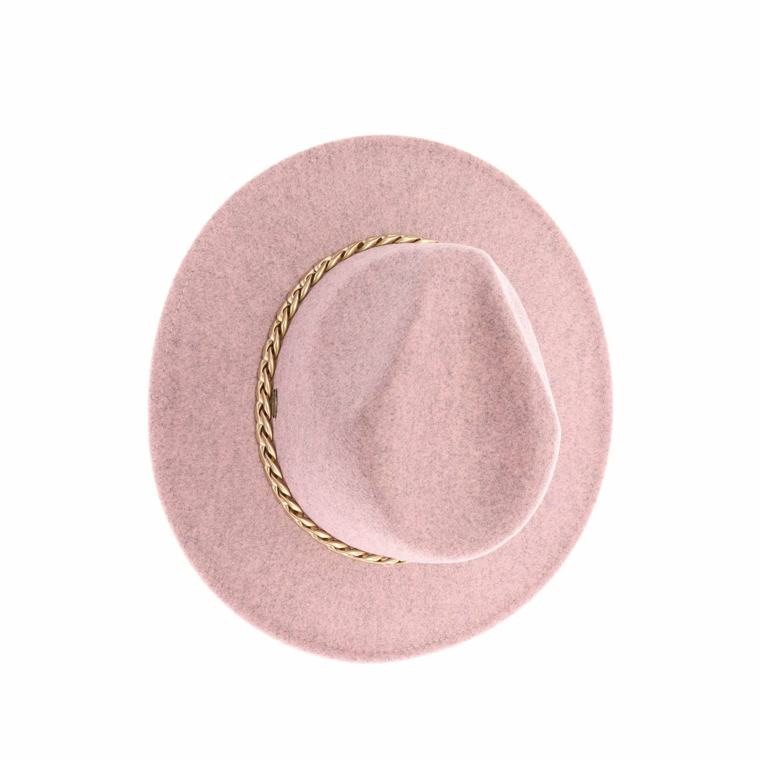 C.C Beanie - Wholesale Fedora - Women's - Chain Trim Vegan Fabric C.C Panama HAT WF13