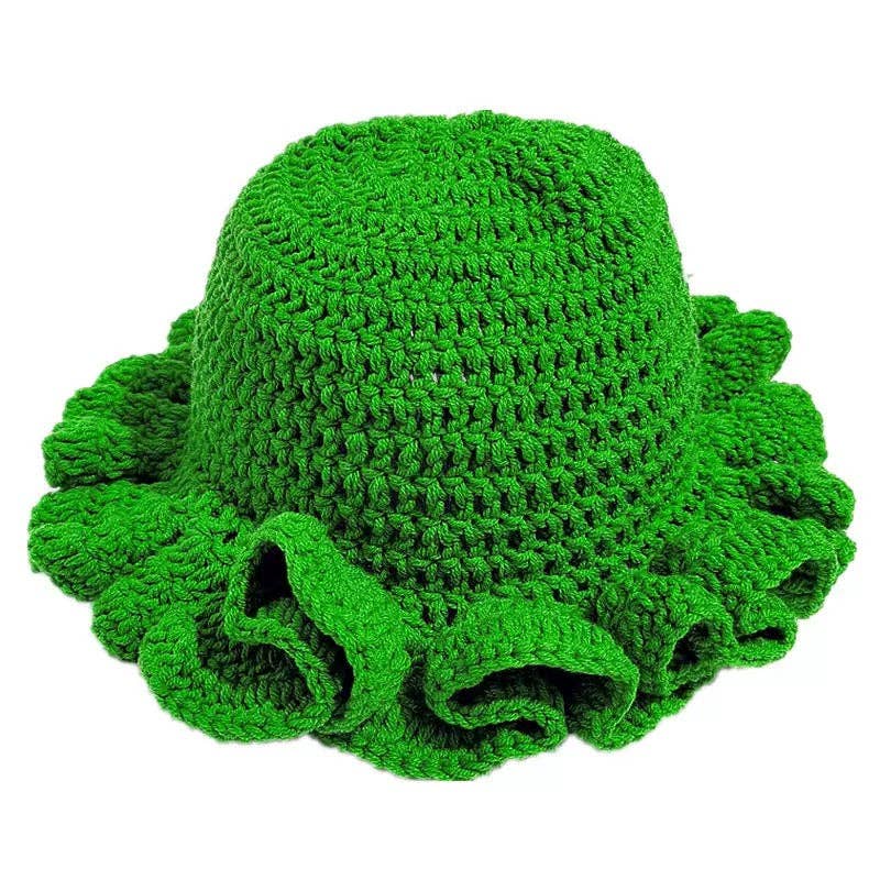 MB Fashion Wholesale - Vente Bob – femme - Chaque mode (PACK MIXTE 6 PIÈCES) Chapeau à bord volanté en crochet fait main7