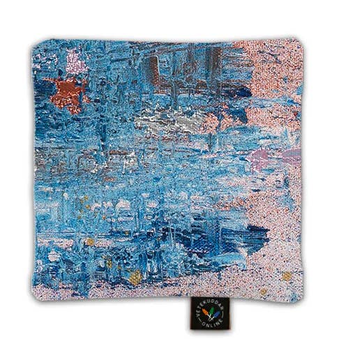 Tarwe kussen/Heat Pad in Satijn - Ice Blue - 16x16 cm voor wholesale door VeteKuddar.online