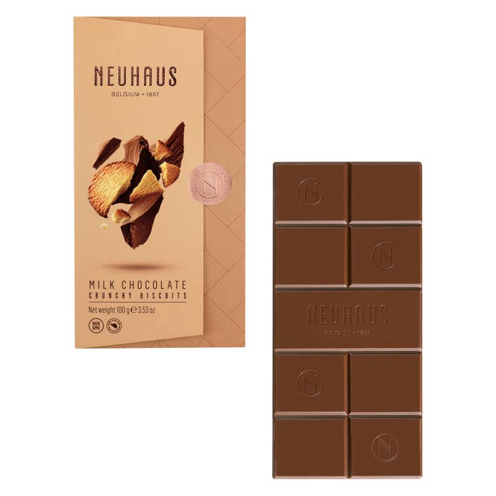 Tablet Milk Chocolate Crunchy Cookies for wholesale by Neuhaus