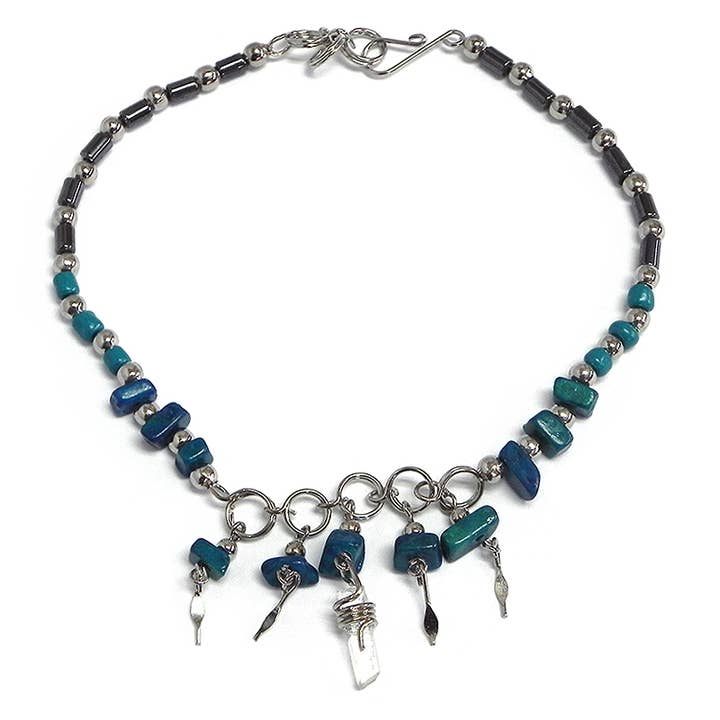 Pichincha - Wholesale Anklet - Crystal Chip Stone Metal Beaded Shakira Anklet7