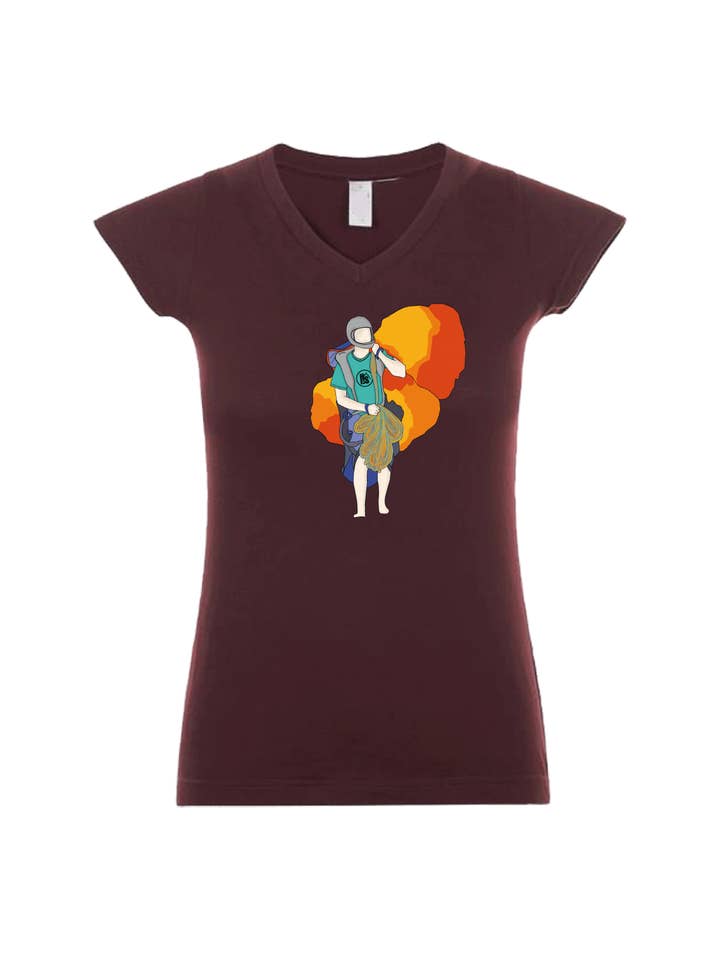 Hot Savoie 74 - Wholesale Screen Printed T-Shirt - Women's - Women's T-shirt - Paragliding10