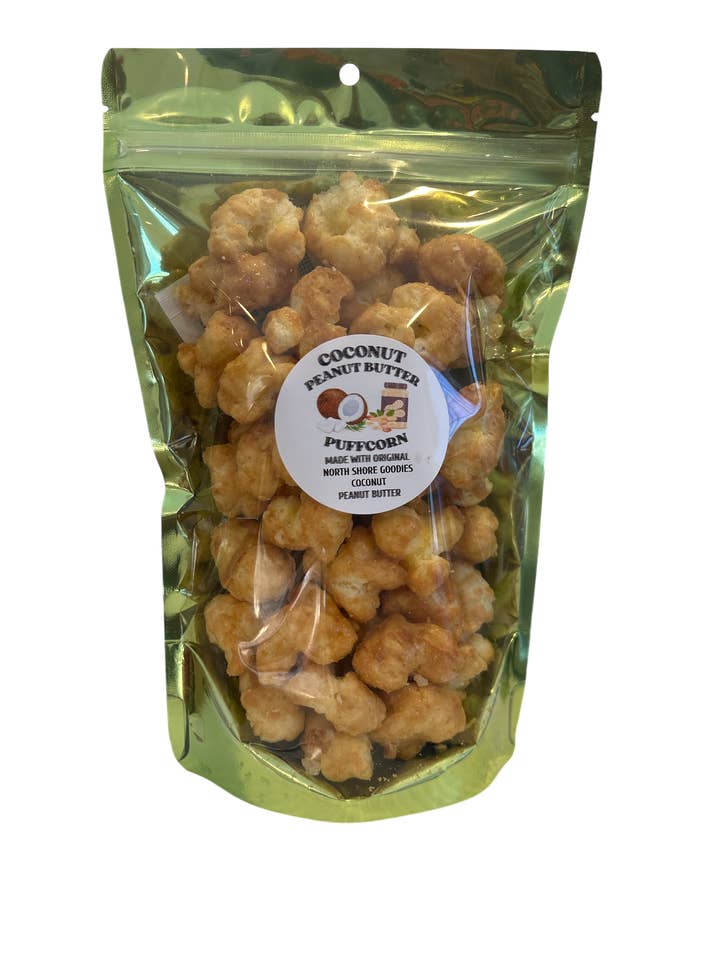 Coconut Peanut Butter Puffcorn for wholesale by North Shore Goodies