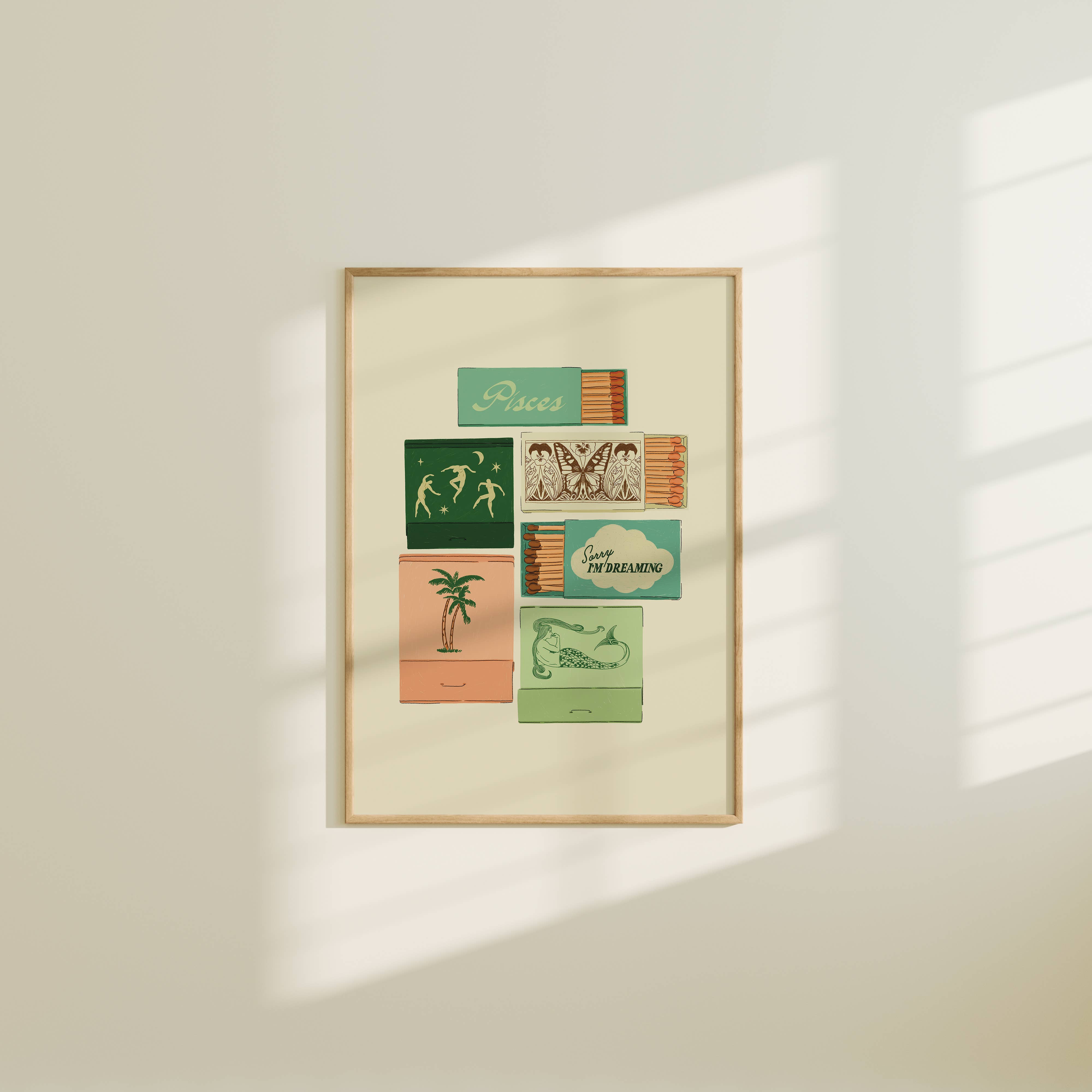 Artbaby & Co. - Vente Affiche d'art - Impressions de carnets d'allumes/boîtes d'allumettes d'inspiration vintage Zodiac4