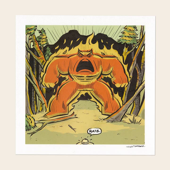 Burny Wild's "Rats!" Signed Comic Panel for wholesale by Burny Wilds