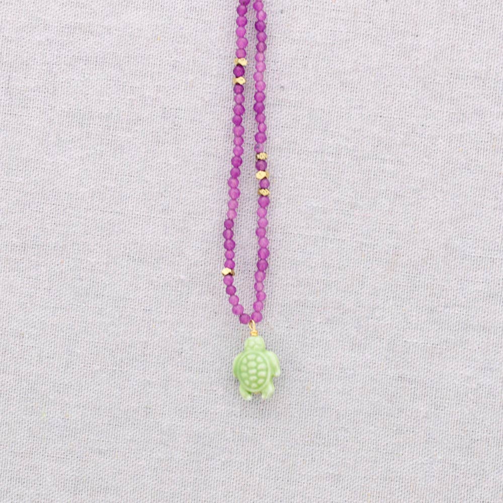 Sonata - Vente Bijoux à boutons pression - Collier ras-du-cou en acier avec pendentif en céramique2