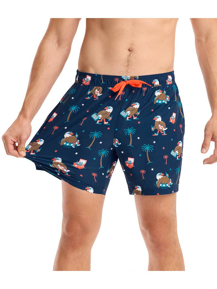 Tipsy Elves – Calções de banho - Homem por atacado – Calções de Banho Freedom Floats 6" Stretch - Fato de Banho Masculino USA2