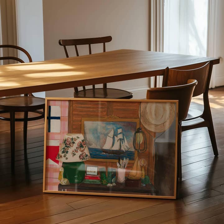 Laurenspired - Wholesale Art Print - Retro Beach House art print, coastal wall art, nautical art2