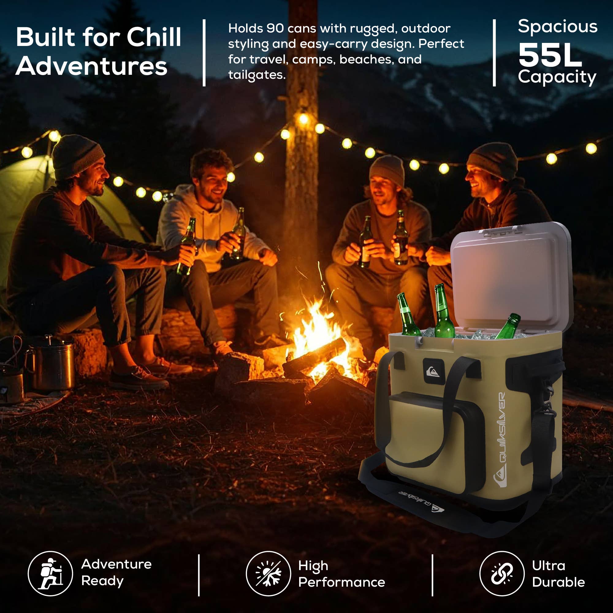 Quiksilver Hydration - Wholesale Cooler/Cooler Bag - Coastal Collection Zipperless Box Cooler 10