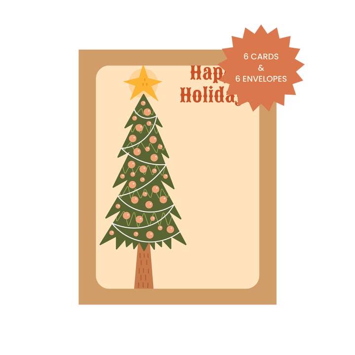 Christmas Tree Card Set for wholesale by KGS Design Studio