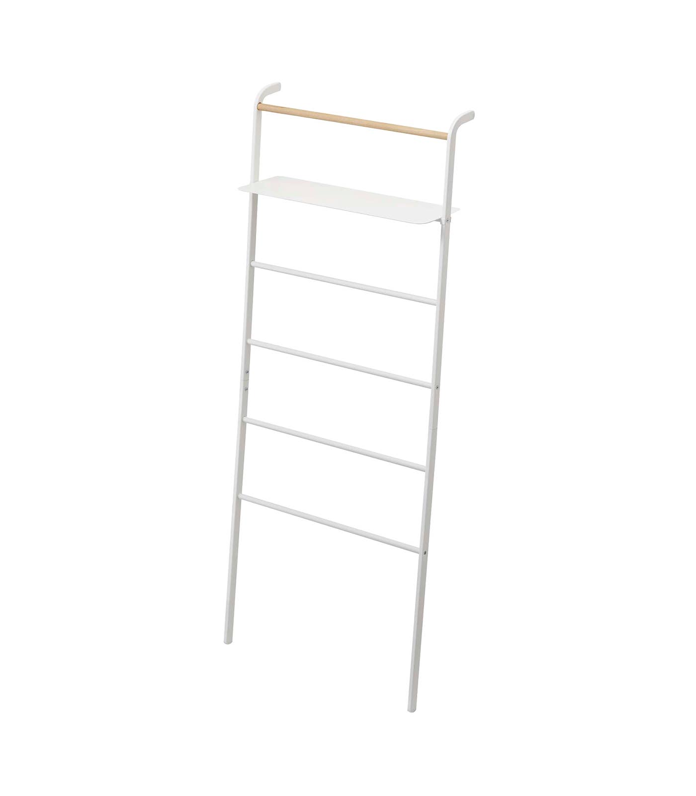 Yamazaki Home - Wholesale Free Standing Shelf - Tower Leaning Ladder Rack with Shelf - Steel