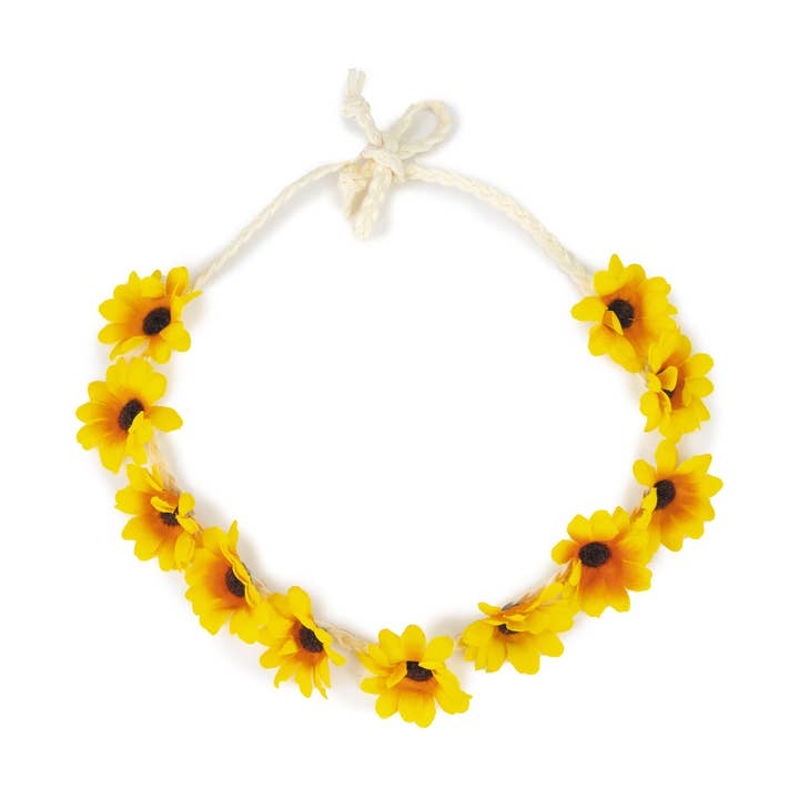 CERCHIETTO HIPPIE CON GIRASOLE per la vendita all'ingrosso da parte di Party Pro
