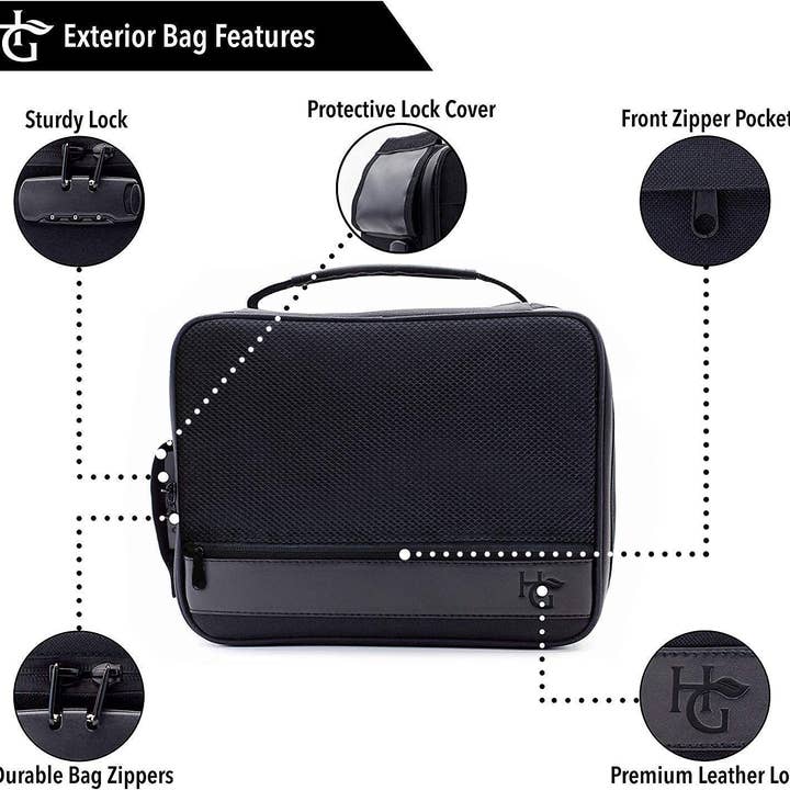 herb Guard - Wholesale Humidor/Cigar Accessory - Extra Large Smell Proof Case with Combination Lock