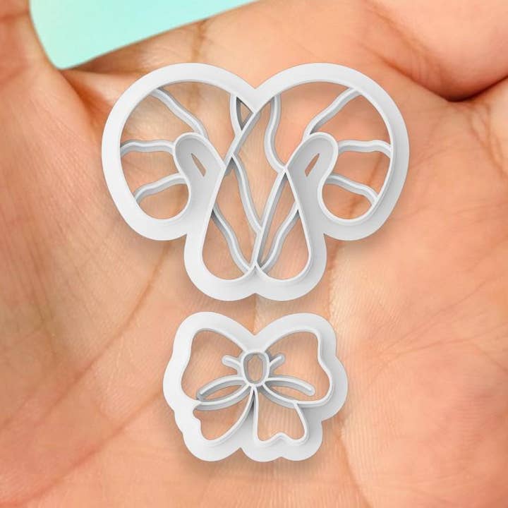 Suikerstok strik 2025 Kerstmis Klei Snijder 3D geprint voor wholesale door Roussell Prints and Demand LLC