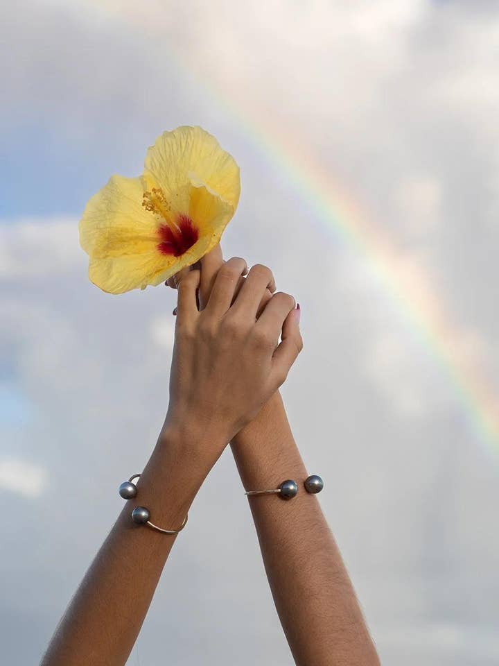 Bombucha Pearl Cuff Bracelet for wholesale by Nani Shells