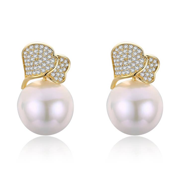 Abstract Pearl Studs Earrings for wholesale by Timeless Pearl