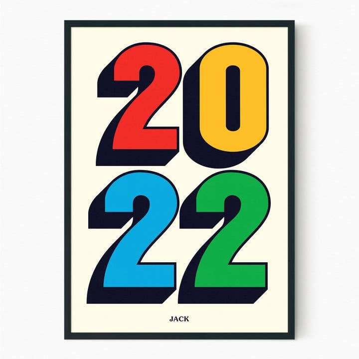 Personalised Year Print - Custom Date Print for wholesale by Reign&Hail