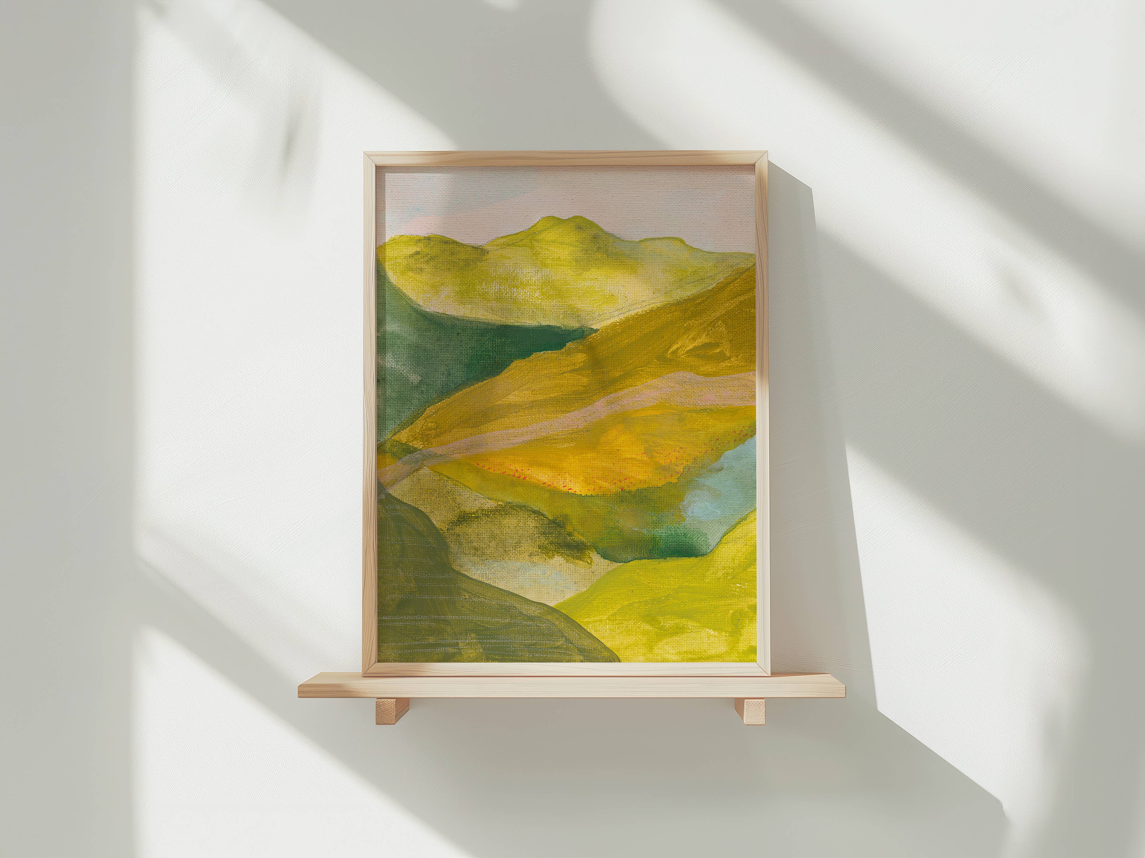 Maija Rebecca Hand Drawn – Engroshandel Kunsttryk – Hjemme i bjergene Landskabskunsttryk1