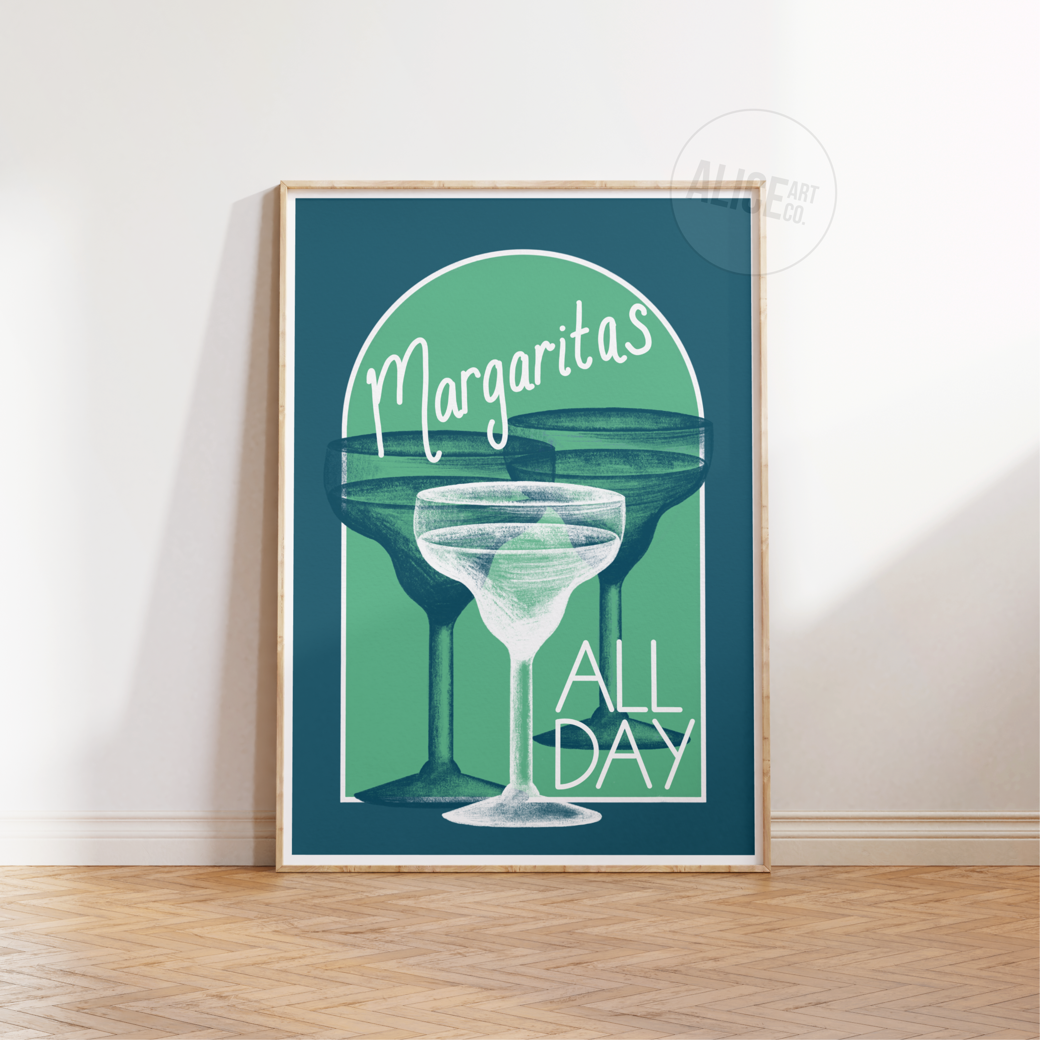Alice Art Co – wholesale Art print – 'Margaritas All Day' Print1