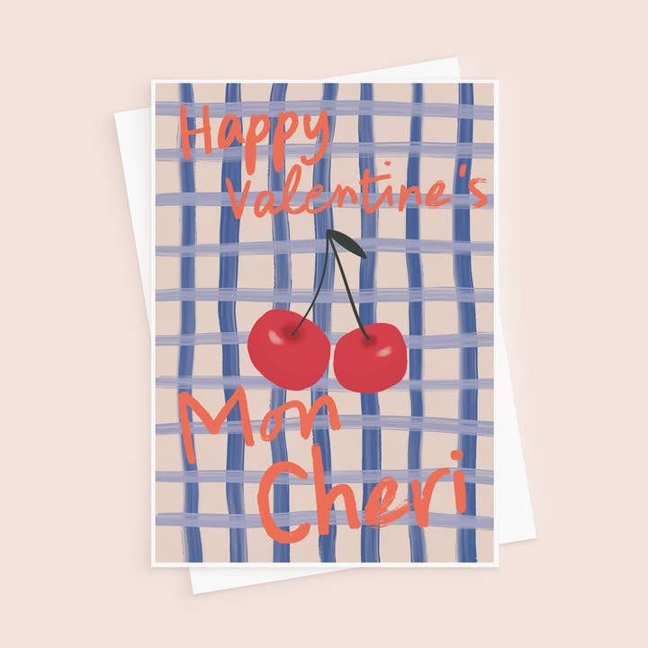 Mon Cheri Valentine's Day Card for wholesale by Sweetlove Press