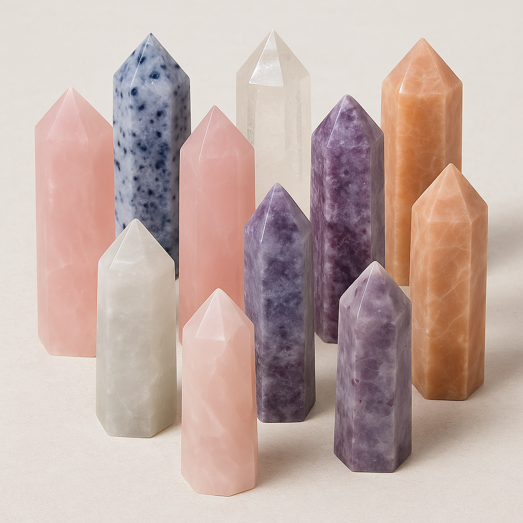 Kreateur Miami - Wholesale Spiritual Stone/Crystal -  Mixed Crystal Towers & Points 20KG Lot – No Size Selection1
