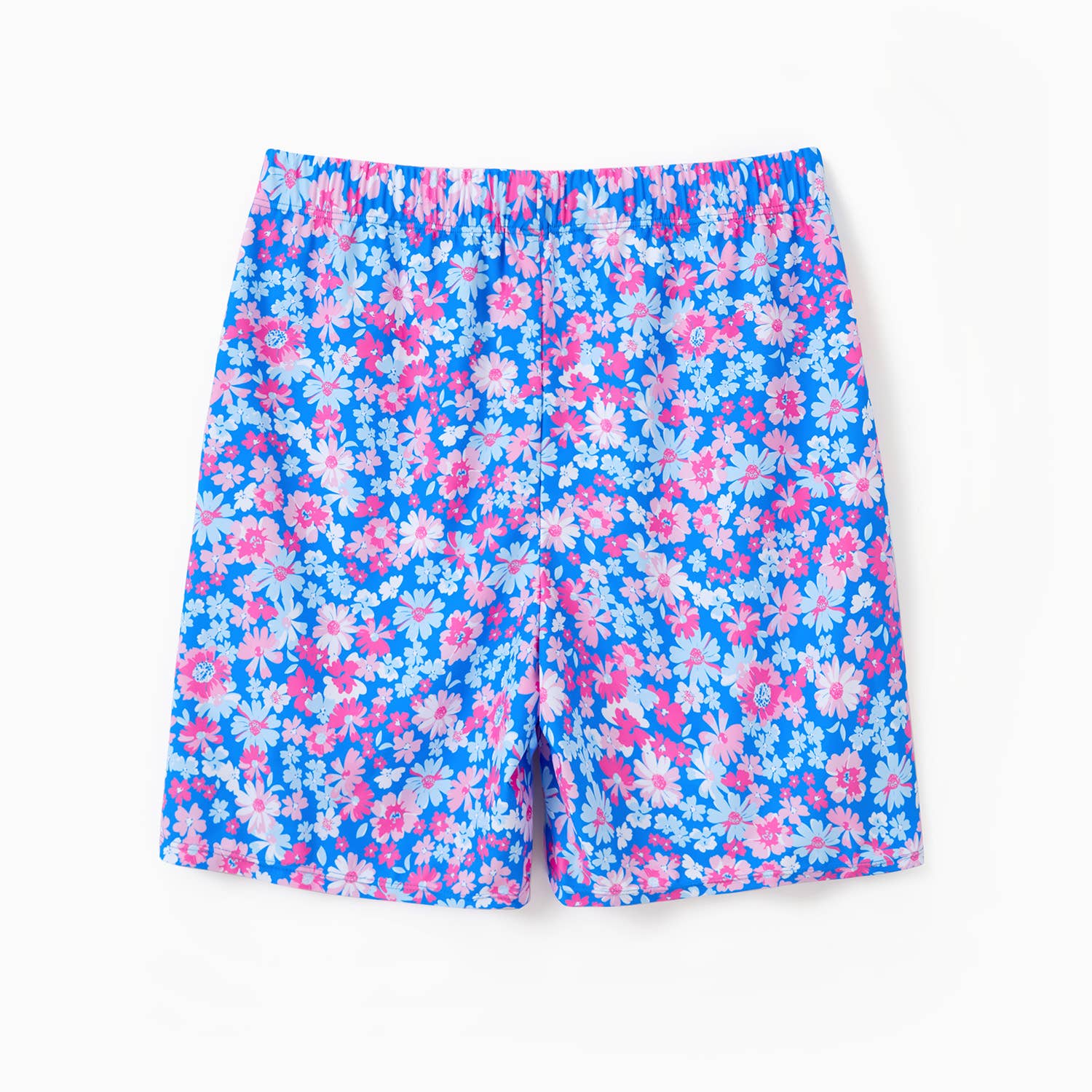 Blue Couple Matching Flora Swim Trunks or One-piece Swimsuit for wholesale on Faire10