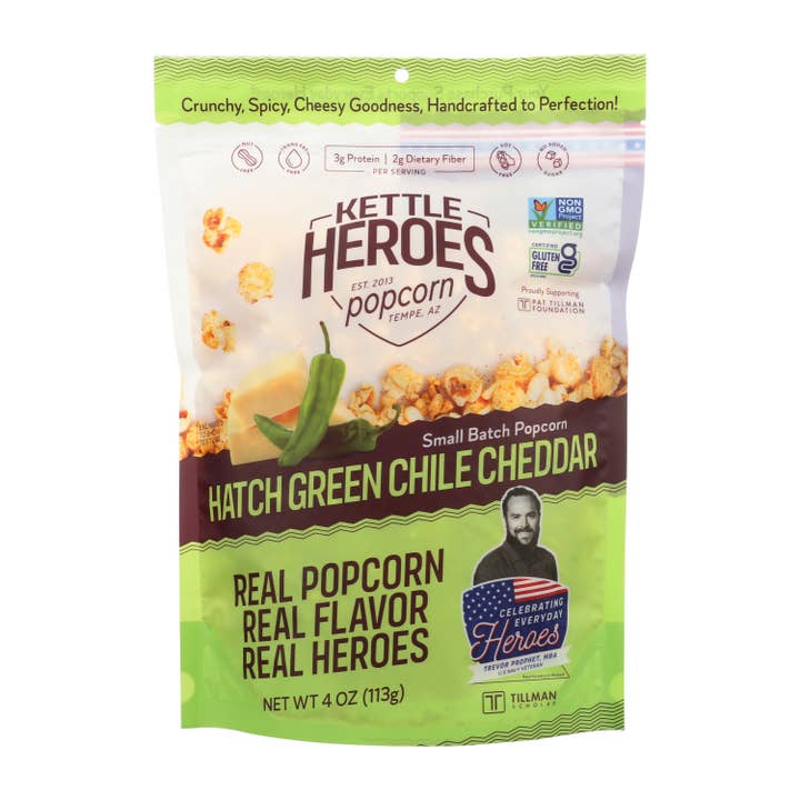 Kettle Heroes Artisan Popcorn - Wholesale Popcorn - Hatch Green Chile Cheddar Popcorn