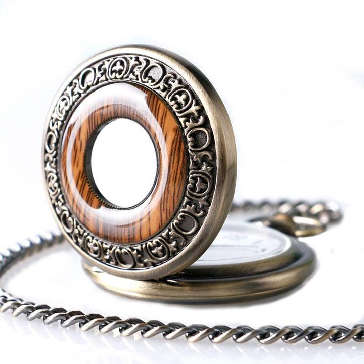 WoodWristCo - Wholesale Wrist Watch - Men's - Antique Pocket Watch Wooden Luxury