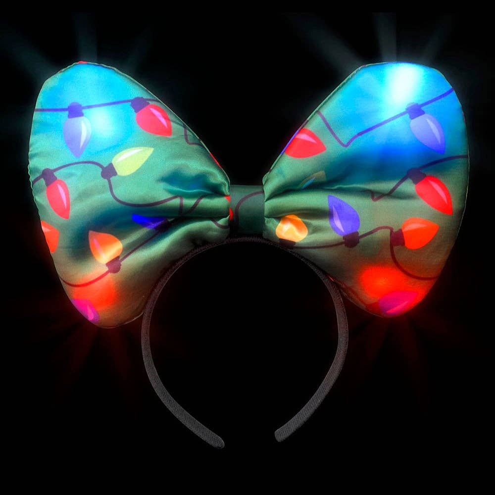 La Luna Bella - Toys - Wholesale Light-Up Toy - Kids & Baby - 10" CHRISTMAS LIGHT BULBS LIGHT-UP BOW BAND - LLB Toys1