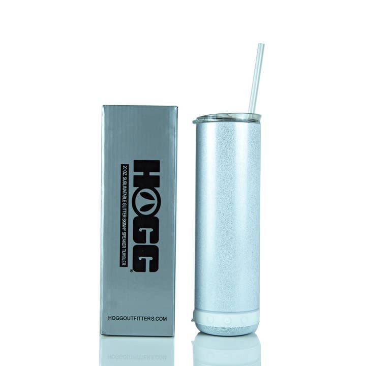 Hogg Outfitters - Venta al por mayor Vaso termo - Vaso altavoz delgado con purpurina para sublimación de 20 oz