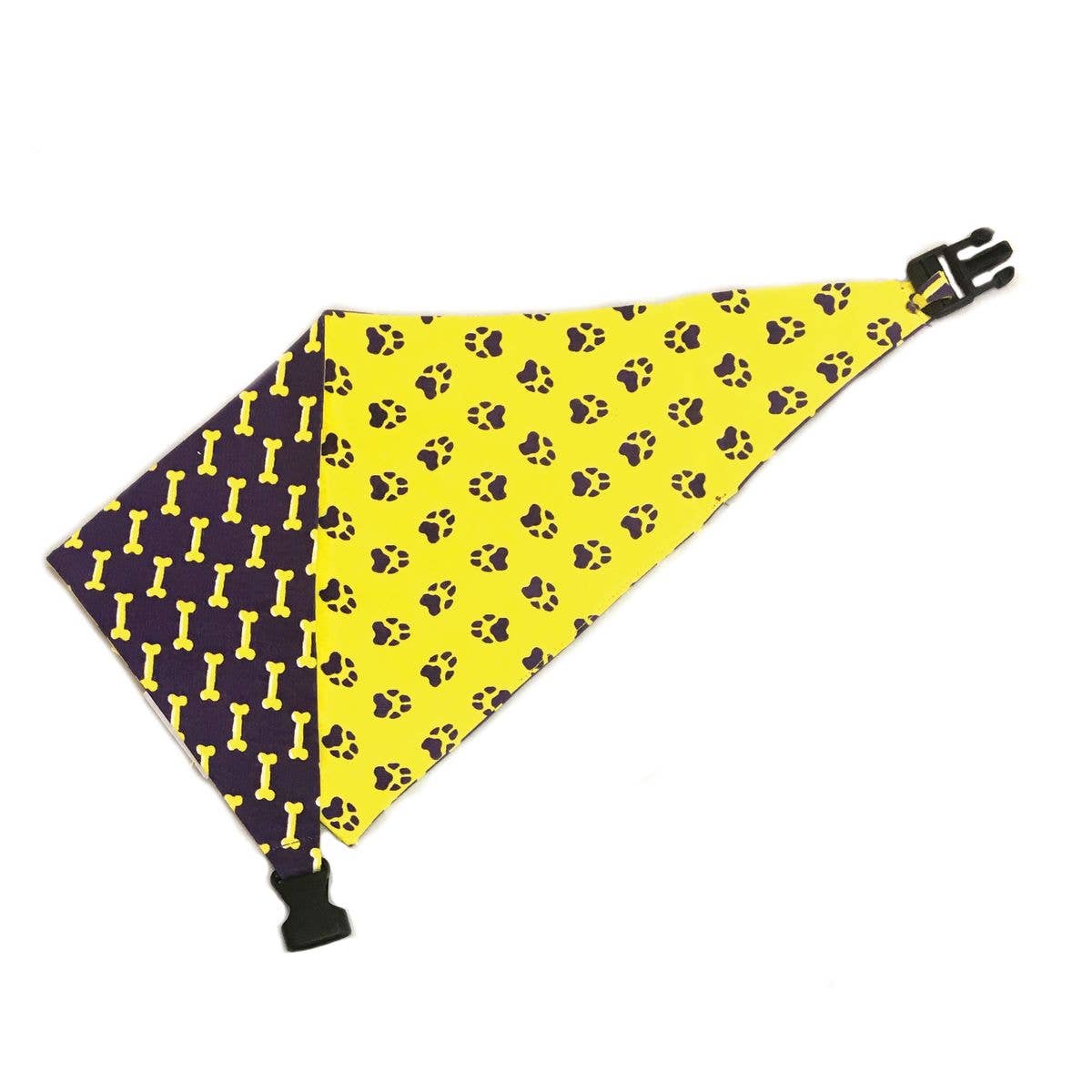 Uptown Pups – Großhandel Haustier-Bandana – Hund – Uptown Pups Reversible Bandana — Gelb und Violett5