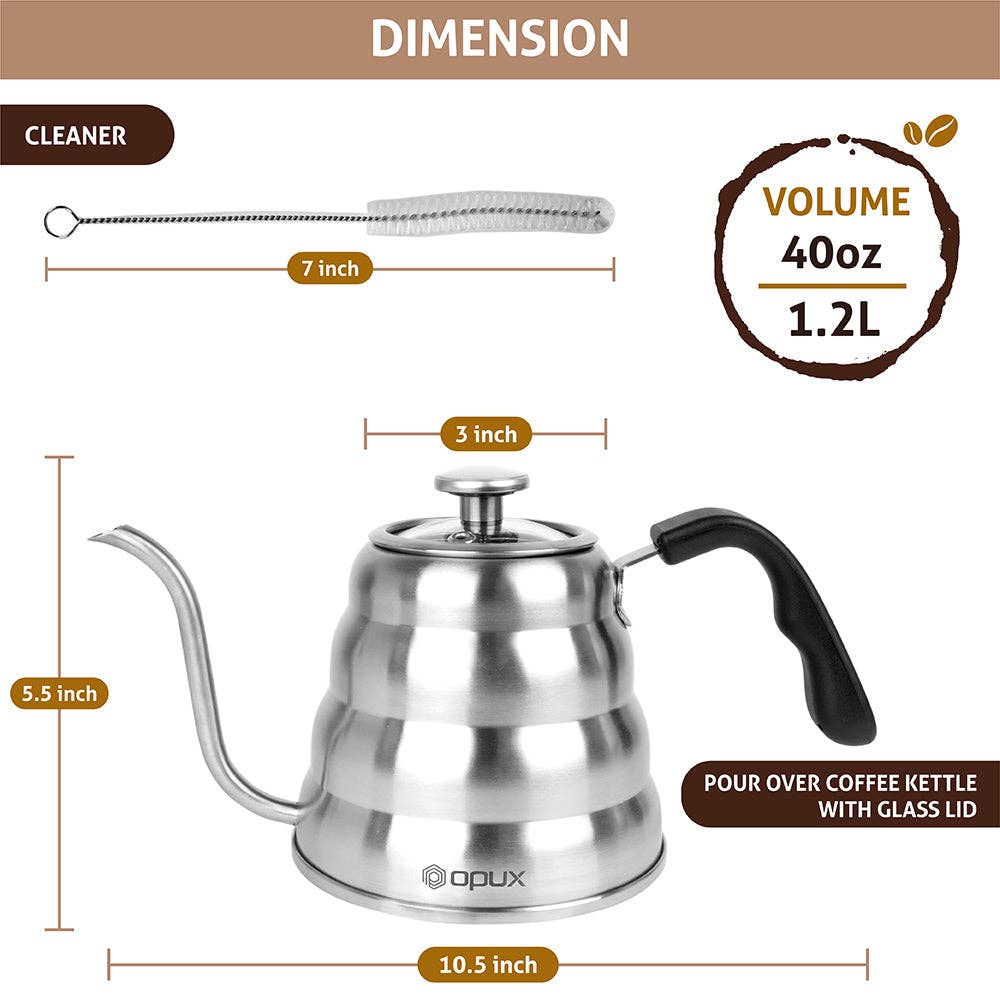OPUX – wholesale Kettle – Pour Over Gooseneck Kettle with Thermometer 40 oz1