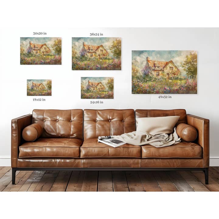 Olive Branch Farmhouse - Wholesale Art Print - Psalm 23:6 Canvas Wall Art, Christian Housewarming Gift