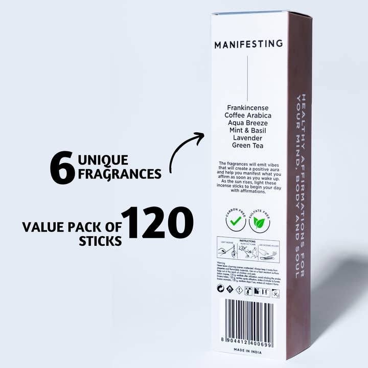 Folkhomes Global Inc - Wholesale Incense - Incense Sticks, Set of 6, Hand Rolled - Manifesting2