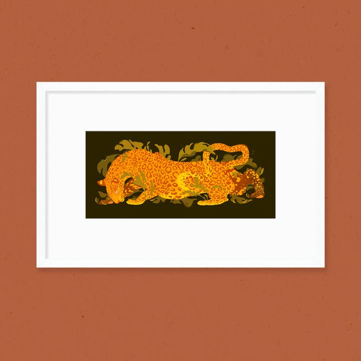 Leopard Art Print for wholesale by Samantha Mash Illustration