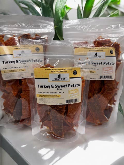 Turkey & Sweet Potato 3 Sizes to choose from for wholesale by NV Pets/Penny Pet Products