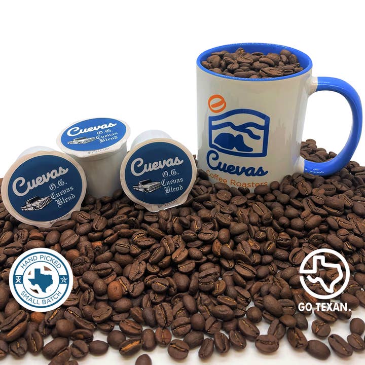 K-Cups "O.G. Cuevas Blend" for wholesale by Cuevas Coffee Roasters