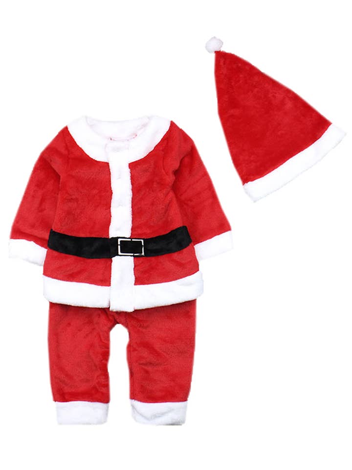 Fennco Styles - Wholesale Costume - Kids - Red & White Santa Claus Fleece Baby Costume Romper and Hat1