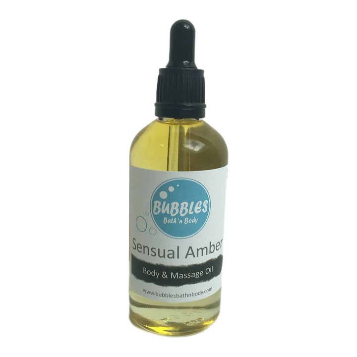 Ambra Sensuale | Olio da massaggio delicato Ylang Ylang + Lavanda L per la vendita all'ingrosso da parte di Bubbles Bath 'n Body
