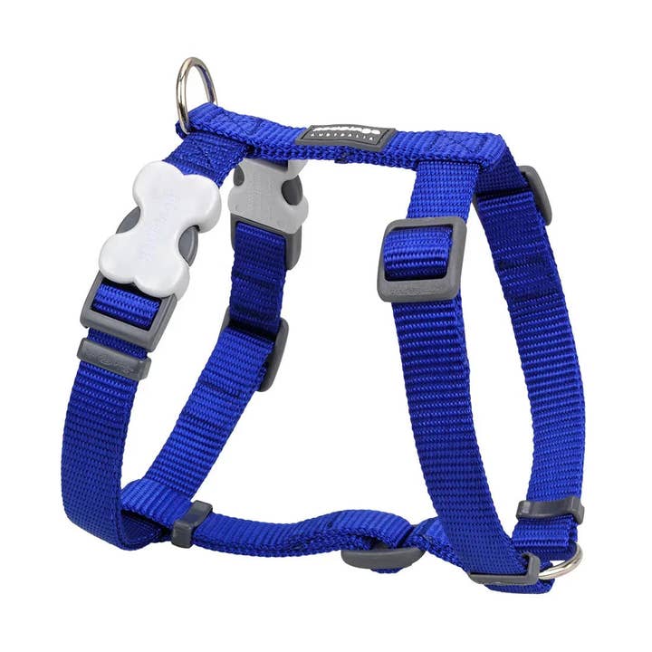 Red Dingo Dog H-Harness Classic Dark Blue for wholesale by Sherwood Paws