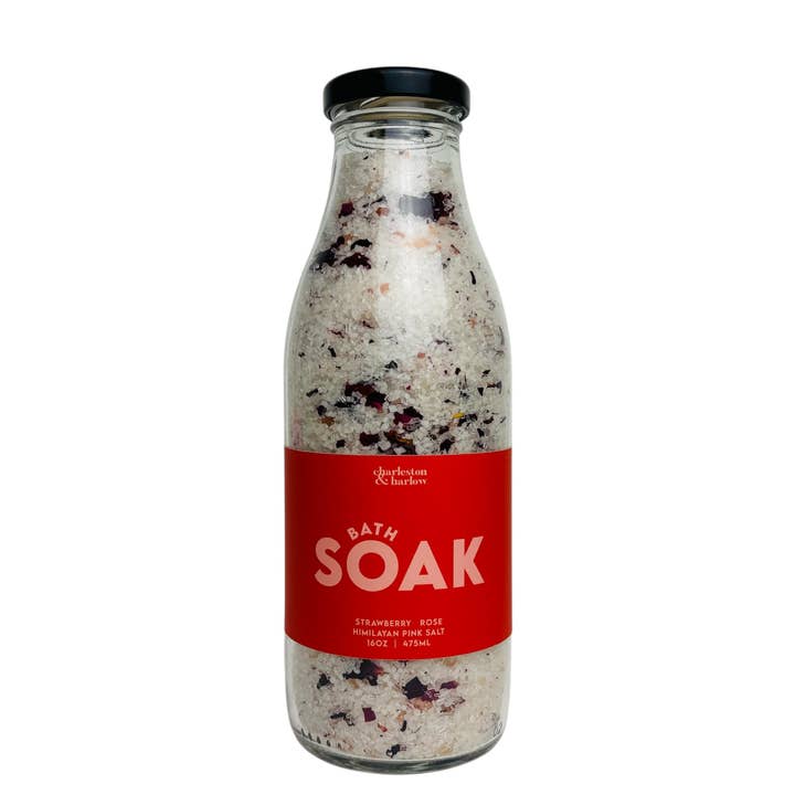 Charleston & Harlow Candle Co. - Wholesale Bath Soak/Milk - Bath Soak - Strawberry & Rose