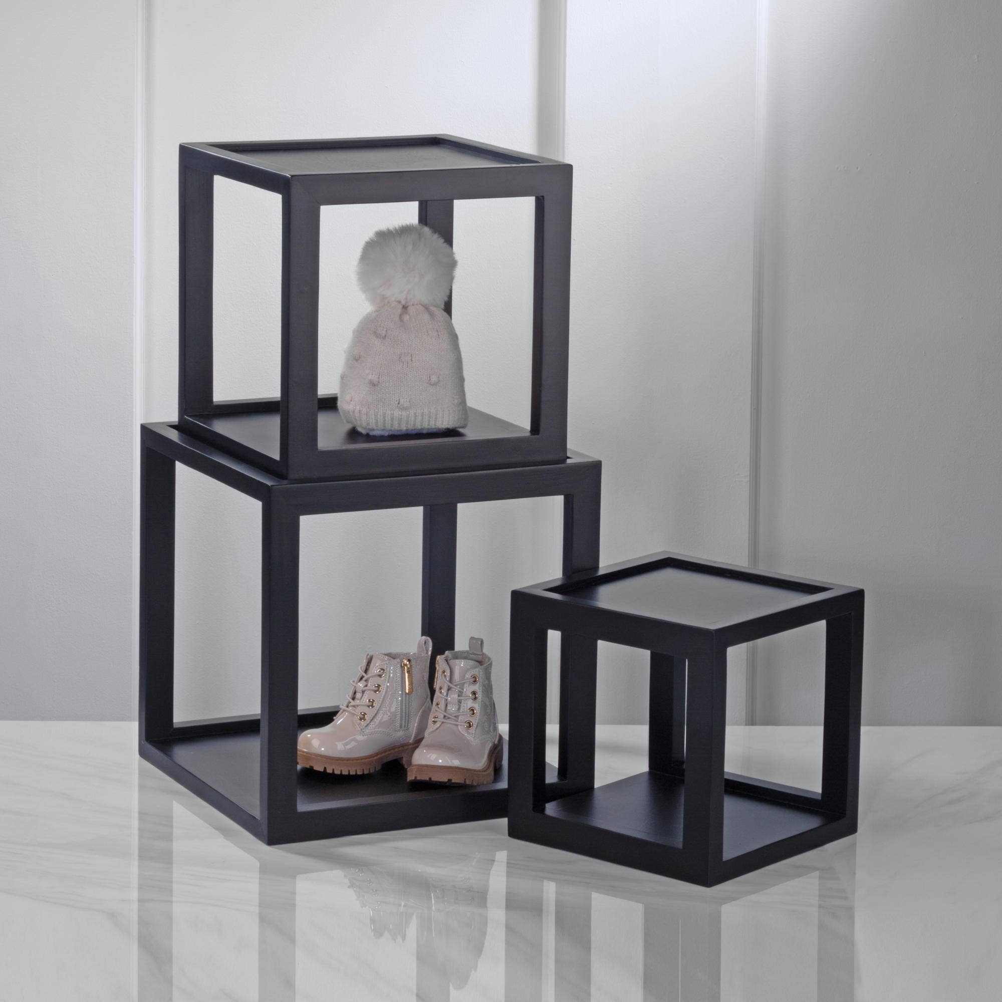 Tripar International – Engroshandel Display til detailhandlere – Trækubeopstigninger i sæt af 3 eller sæt af 61