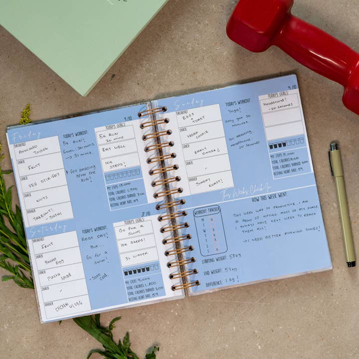 GirlGottaChange - Wholesale Planner - Live Your Best Life' 6-Month Undated Fitness Planner4