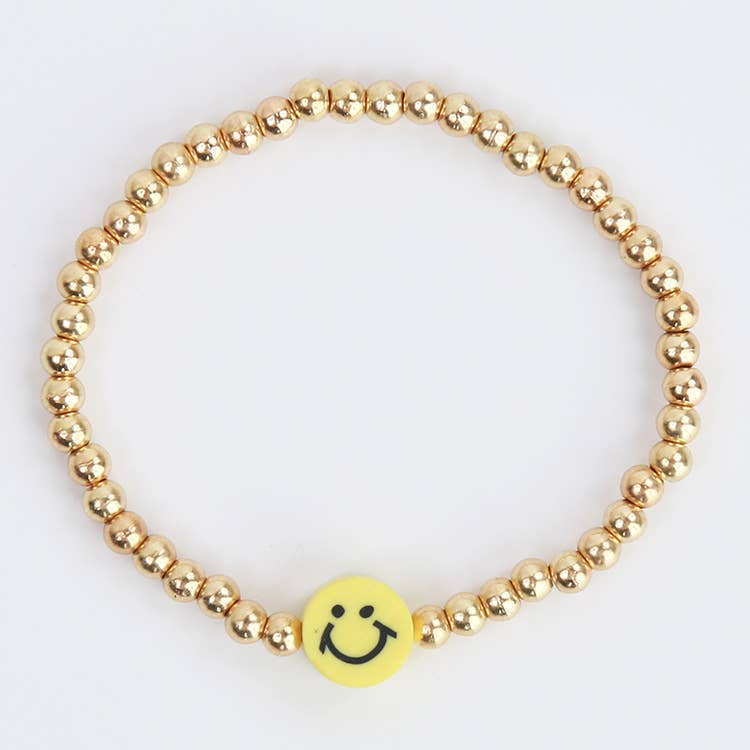 Sparkle Sisters by Couture Clips - Wholesale Beaded Bracelet - Kids - Beaded Happy Face Bracelet4