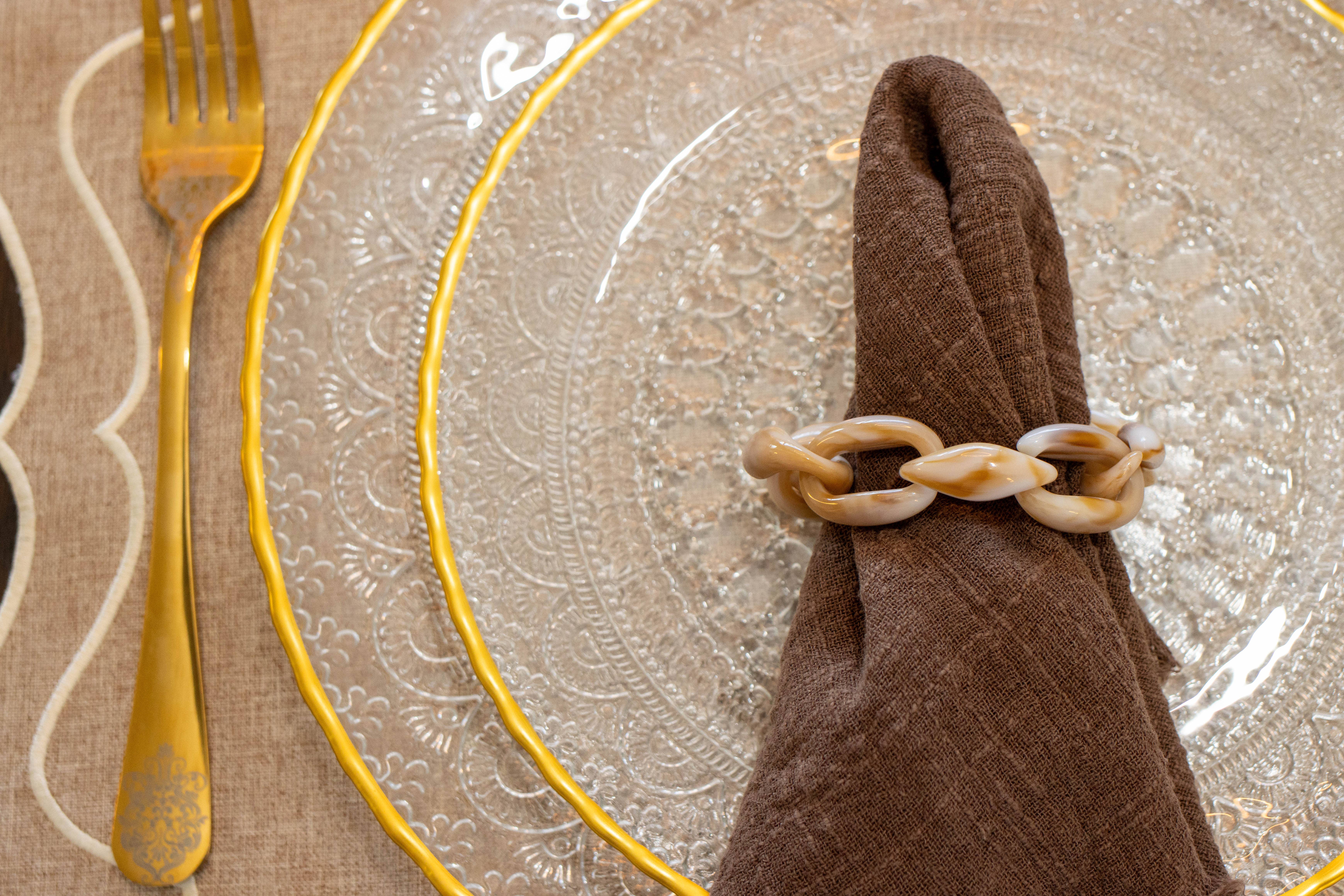 AULICA - Wholesale Dinner Plate - Goldline Dessert Plate 21X21X2cm2