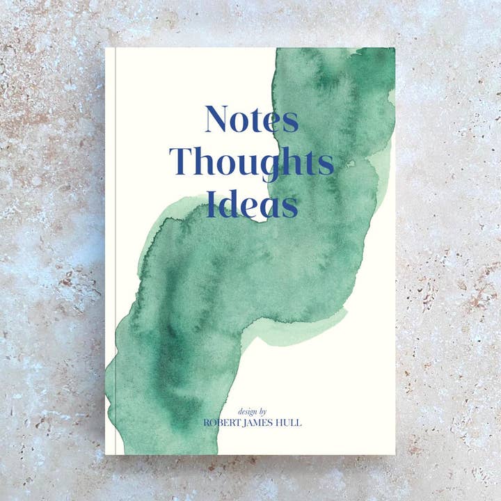 Smaragd und Creme A5 Premium Abstraktes Notizbuch für den Großhandel von Robert James Hull