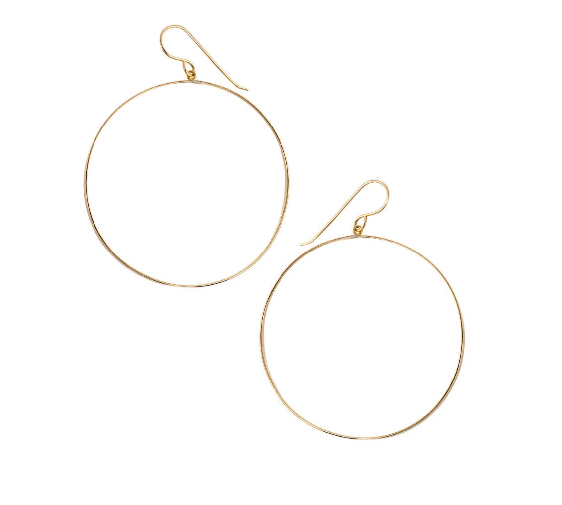 Flat Gold Filled Hoop Earrings - 14K Gold-Filled for wholesale by Heather Hawkins