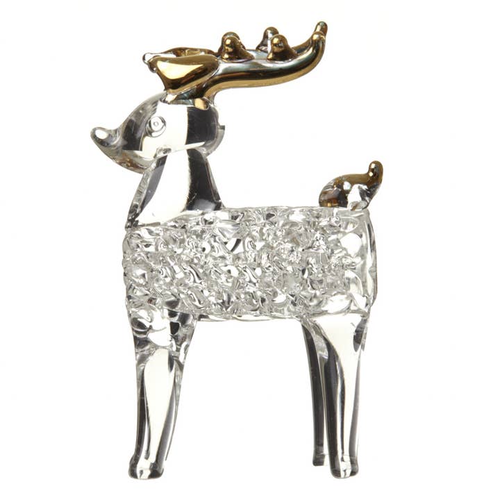 GLASS HANGING REINDEER (A) for wholesale by Heaven Sends