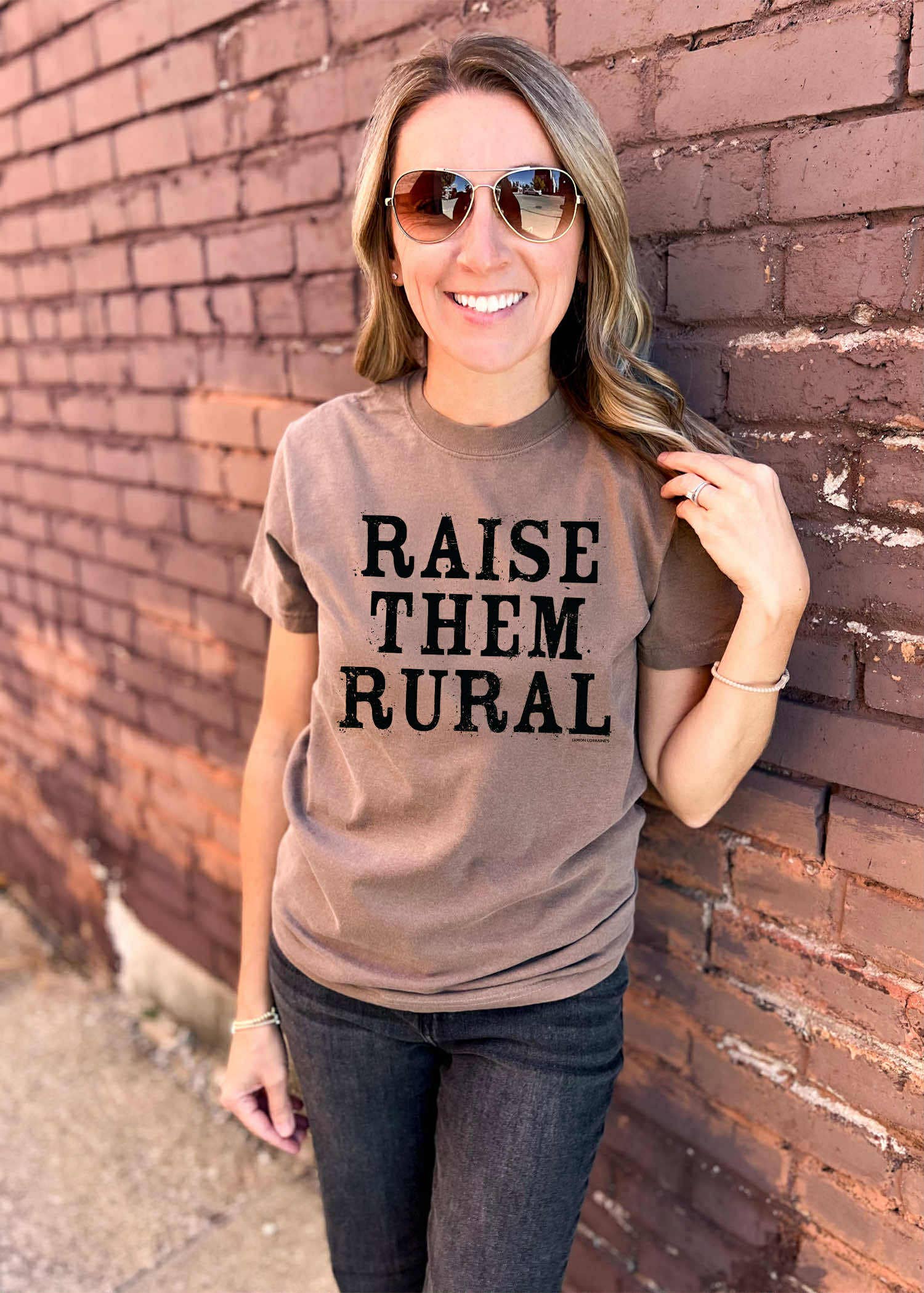 Lemon Lorraine's LLC - Wholesale Screen Printed T-Shirt - Women's - RAISE THEM RURAL - Graphic Tee1